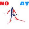 Biathleten-Silhouette mit norwegischer Flagge