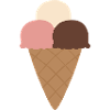 Triple Scoop Cream Cone