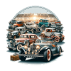 Cerchio di Rally di Auto d'Epoca