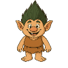 Fröhlicher Waldtroll Cartoon
