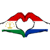Tajikistan Holland Flag Hands Heart Shape