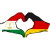 Tajikistan Germany Flag Hands Heart Shape
