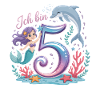 I'm 5 Mermaids Girl 5th Birthday