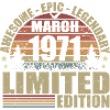 Millésime Mars 1971 Anniversaire - mars 1971