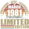 Millésime Mars 1981 Anniversaire - mars 1981