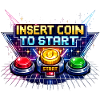 Arcade Start Button Neon Retro