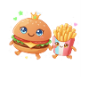 Burgers and fries