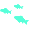 Neon Fish Silhouettes