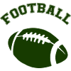 Football logo in the bow
