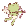 Cute Frog Cupid Angel