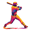 Pop Art Baseball Swing