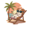 Beach Lounge Corgi