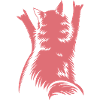 Rock Katze Rückenansicht – Devil Horns