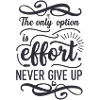 never give up