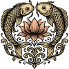 Koi and Lotus: Elegant Ornament