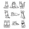 Night Cats Silhouettes Collection