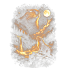 Moonlight beaver in cloud forest
