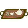 Teezeit-Tablett-Illustration