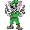 Bewaffneter Maus-Ranger