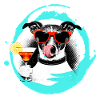 Pop Art Dog – Cocktail Halftone Art