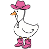 Bottes roses en look cowboy