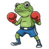 Boxing Frog Cartoon