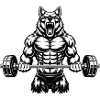 Powerful Wolf with Barbell