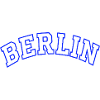 Berlin Outline in Electric Blue
