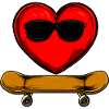 Skateboarder Herz