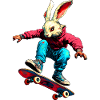 Bunny Skateboarder