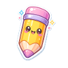 Kawaii Pencil Gloss Design