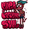 Neon Pink Graffiti Monster