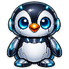 Futuristic penguin robot