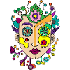 Kaleidoscopic split face