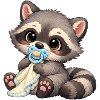 Baby Oskar with pacifier
