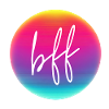 BFF! Neon circle customizable