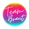 Team Bride! Cool Neon Circle Personalizable