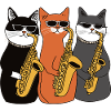 Cat Saxophone Trio