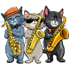 Jazz Cats Trio Saxophonists