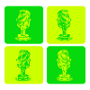 Microphone Pop Art Green