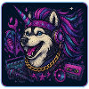 Husky Einhorn Party