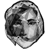 LOWPOLY WOMAN #1 - black & white