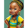 Buntes Afro-Mädchen