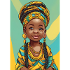 Buntes Afro-Porträtkind