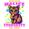 Chat Pop Art : Malice contre Stupidité