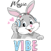 Happy_bunny_in_headphones. Music_vibe
