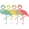 Pastel Flamingo Quartet