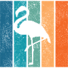 Flamingo Neon Tropical Stripes