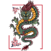 Japanese Dragon with Cherry Blossoms