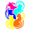 Bunte Katzen